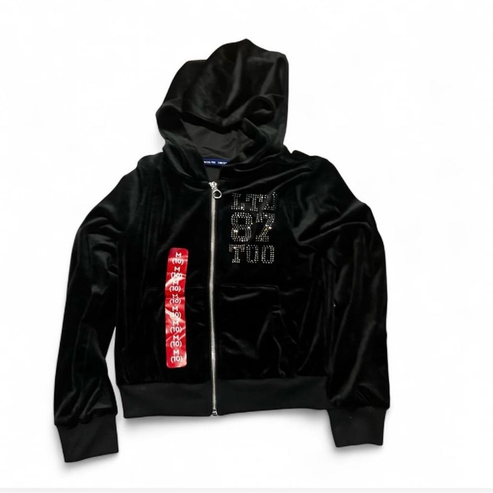 🐞Girl’s Limited Too Velour Zip-up Hoodie - Size M(10)